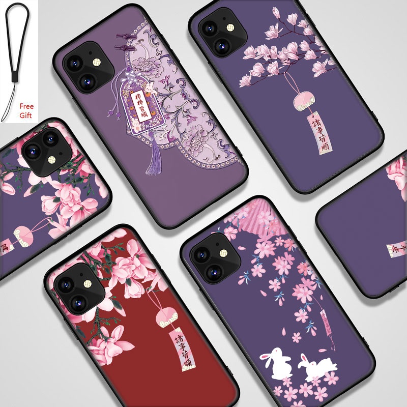 Ốp Điện Thoại Phong Cách Trung Quốc Kèm Dây Đeo Cho Xiaomi Redmi NOTE 9 4G 10 10S 11 SE 11T Pro 5G POCO X3 NFC M5S Chống Sốc