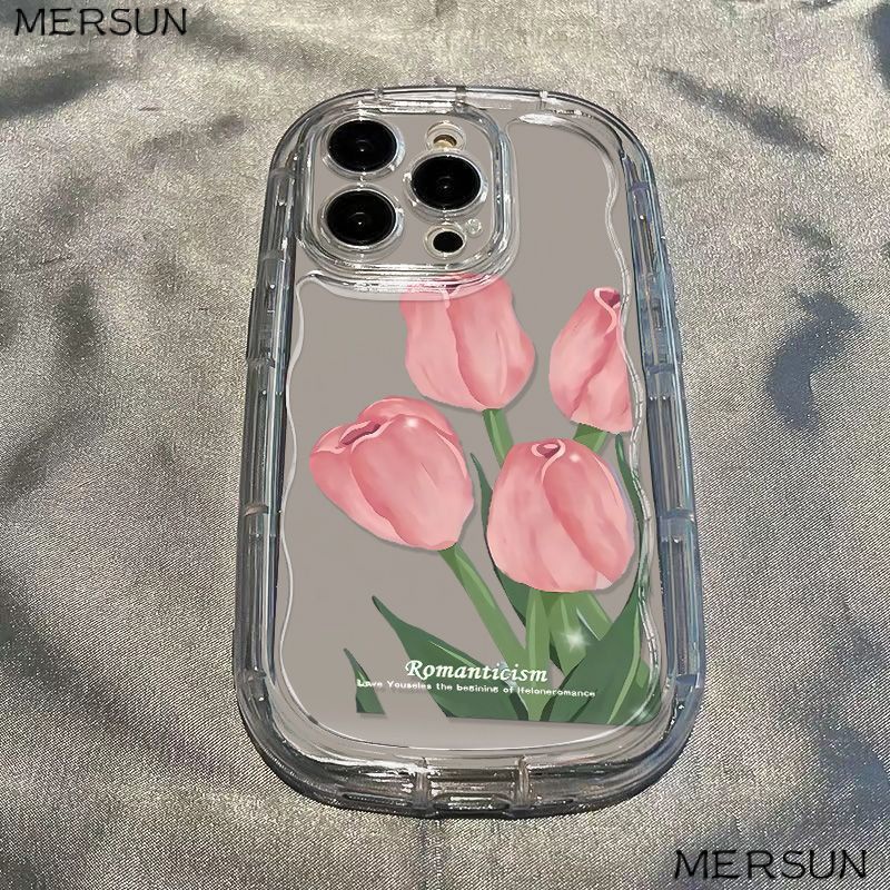 ✅Ốp Điện Thoại Mềm Trong Suốt Chống Sốc Hình Hoa tulip 13 POGJ Cho Iphone14 / 12 / 7 11 Desire Promax Xr / 8p xs13