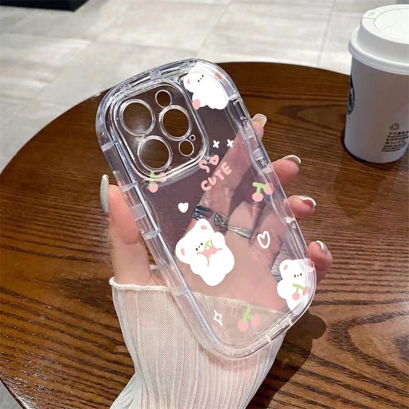 ✅Ốp Điện Thoại Mềm Trong Suốt In Hình Gấu Trắng Chống Sốc Cho Iphone 12 8p 7 / / 11 / 14Promaxxrxs13