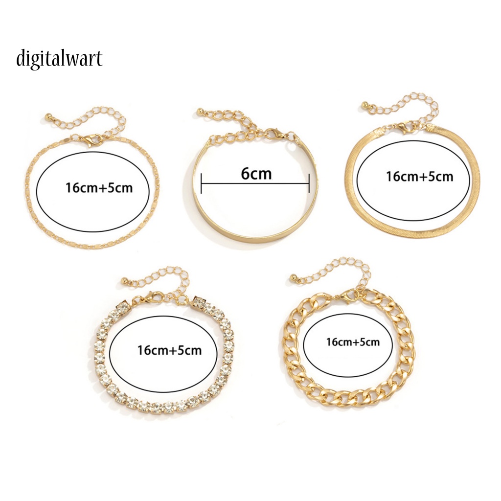 Kỹ Thuật Số| Set 5 Vòng Tay Phong Cách Cổ Điển Xinh Xắn Dành Cho Nữ