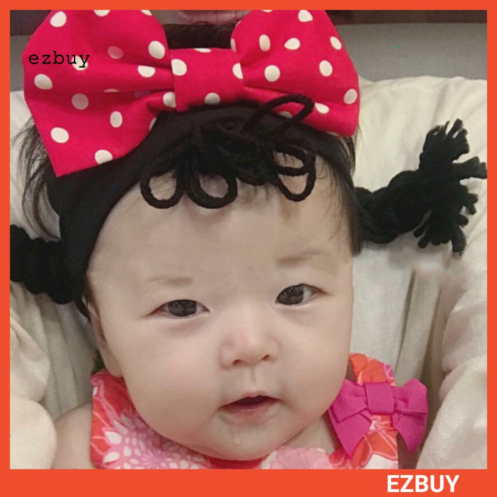 Cài Tóc Đính Nơ Giả Thắt Bím Dễ Thương Cho Bé Gái