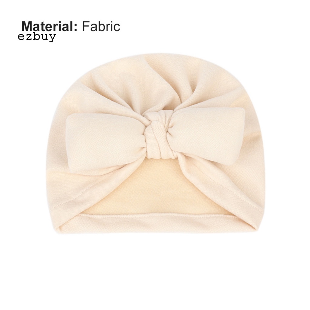 [EY] Mũ Beanie Vải Công Sở Tinh Tế Chống Dầu Thiết Kế Nơ Mặc Hàng Ngày Cho Bé Sơ Sinh