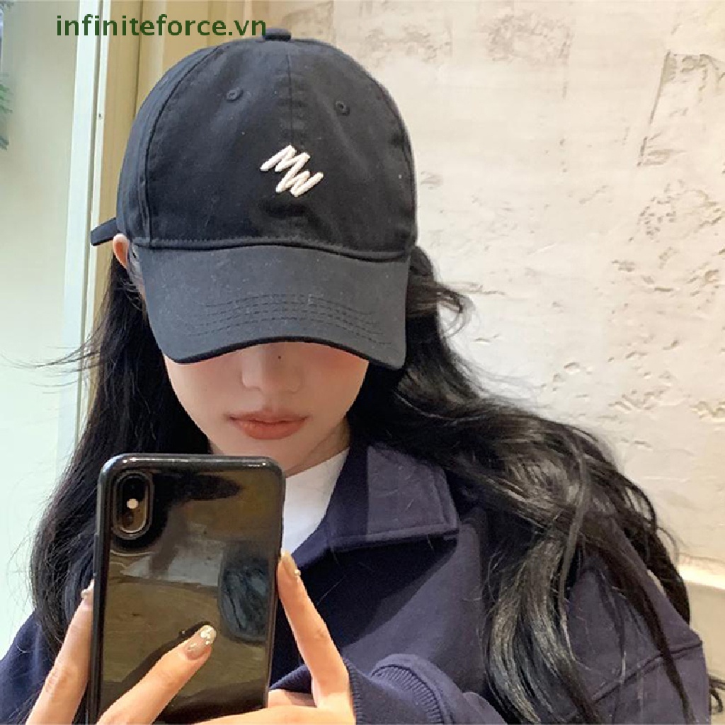 Mũ Lưỡi Trai Thêu Chữ Chất Liệu Cotton Mỏng Điều Chỉnh Được Cho Nam Nữ