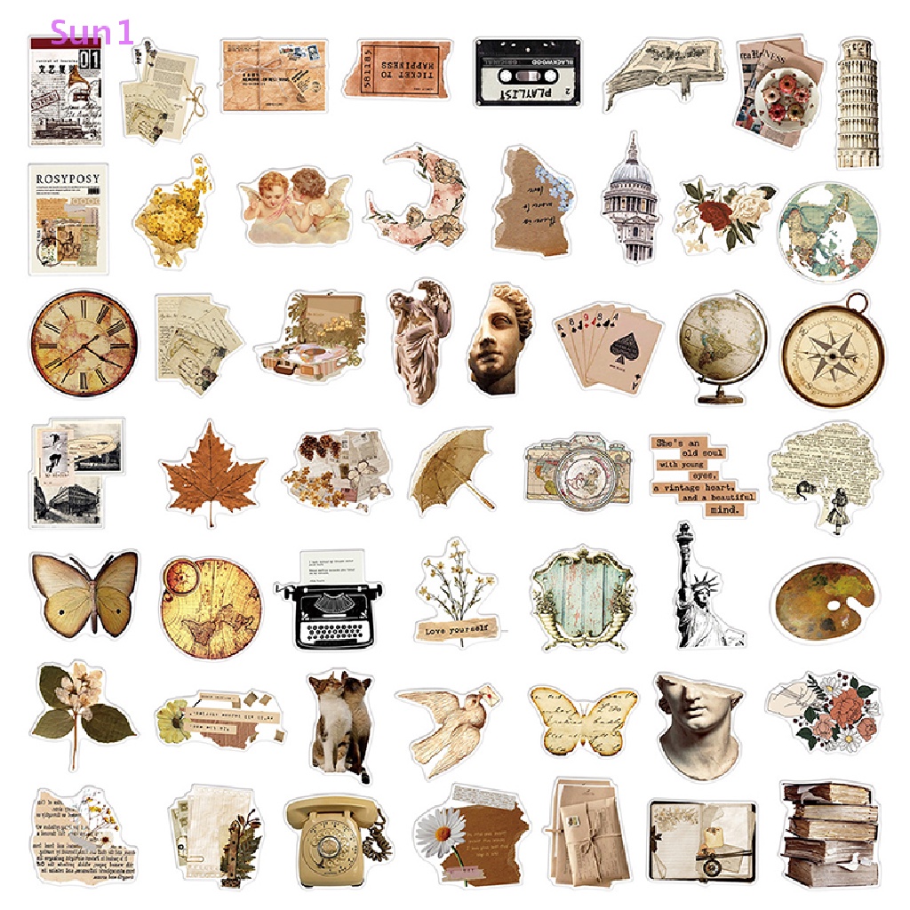 Set 50 Hình Dán Graffiti Nghệ Thuật Dùng Để Trang Trí Điện Thoại / Ván Trượt / Laptop / Xe Hơi