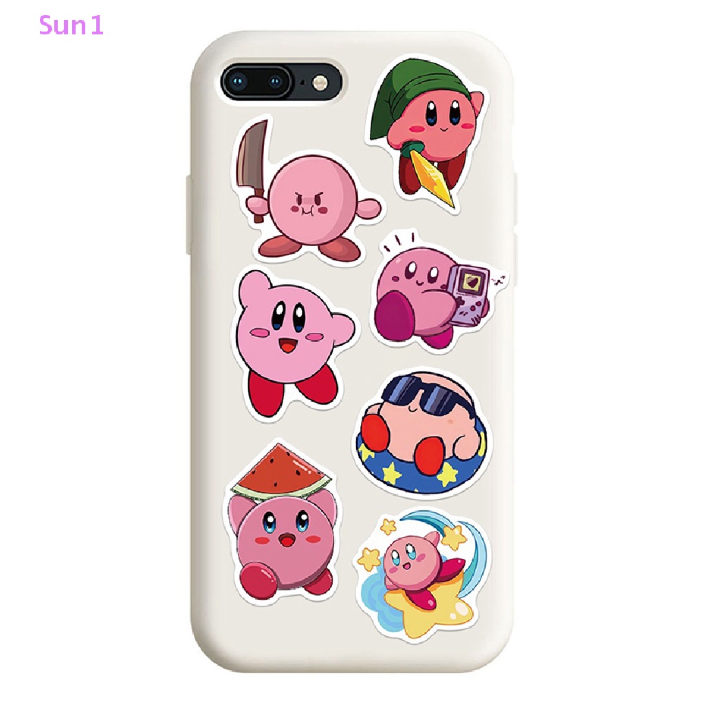Set 50 Sticker Hoạt Hình Kirby Dán Laptop Guitar Ván Trượt Chống Nước