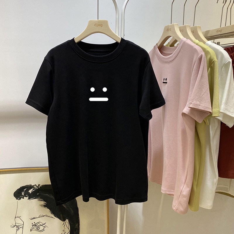 HIIXIIVI Áo Thun 100% Cotton Tay Ngắn Dáng Rộng Phong Cách Hàn Quốc Thời Trang Mùa Hè Mới Cho Nữ