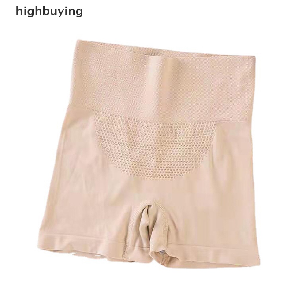 Hbvn Belle Quần Lót Boxer Ngắn Lưng Cao Không Đường May Màu Trơn Kiểm Soát Bụng Giữa Bụng Cho Nữ