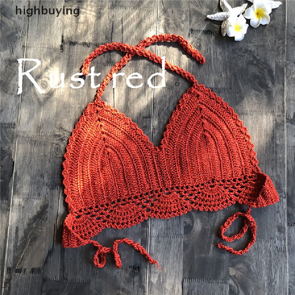 Áo Lót Croptop Dệt Kim Phong Cách Boho Quyến Rũ Cho Nữ