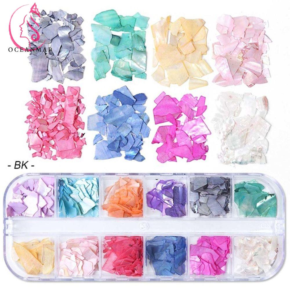 Hộp phụ kiện lá nhôm lấp lánh trang trí móng tay nghệ thuật