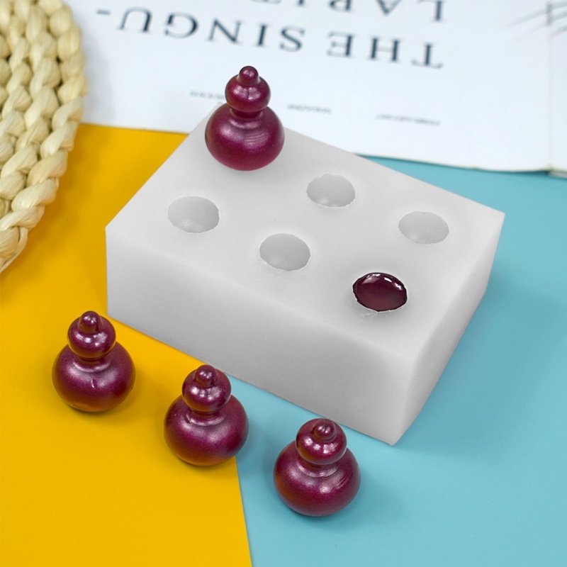 Khuôn Silicone 6 Ngăn Tạo Hình Quả Bầu Trang Trí Bánh / Làm Chocolate 3D