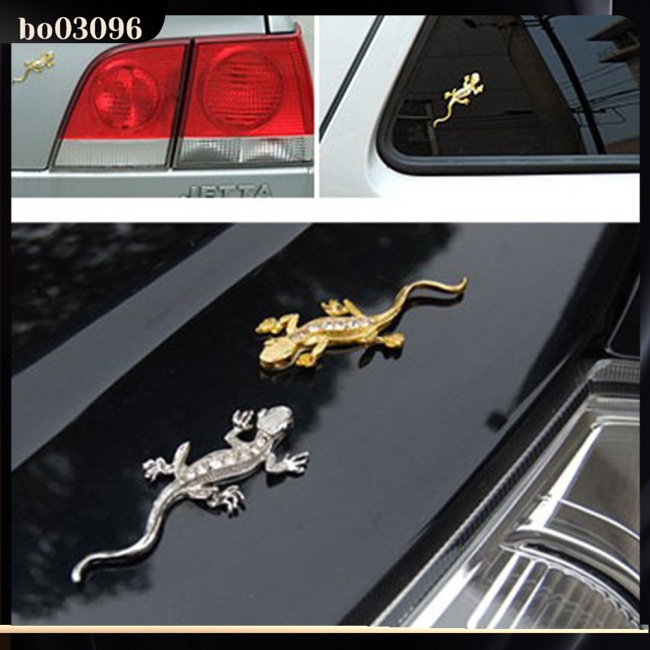 Decal Kim Loại Hình Gekko Japonicus 3D Dán Xe Hơi