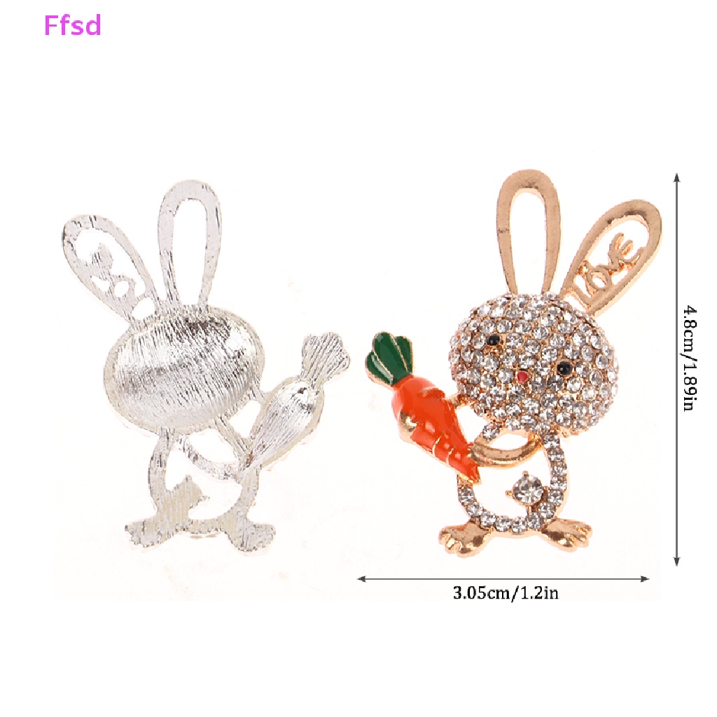 {Ffsd} Ghim Cài Áo Hình Thỏ Hoạt Hình Tráng Men Trang Trí Túi Xách / Áo Khoác Cardigan Quà Tặng Bán Chạy Cho Nữ