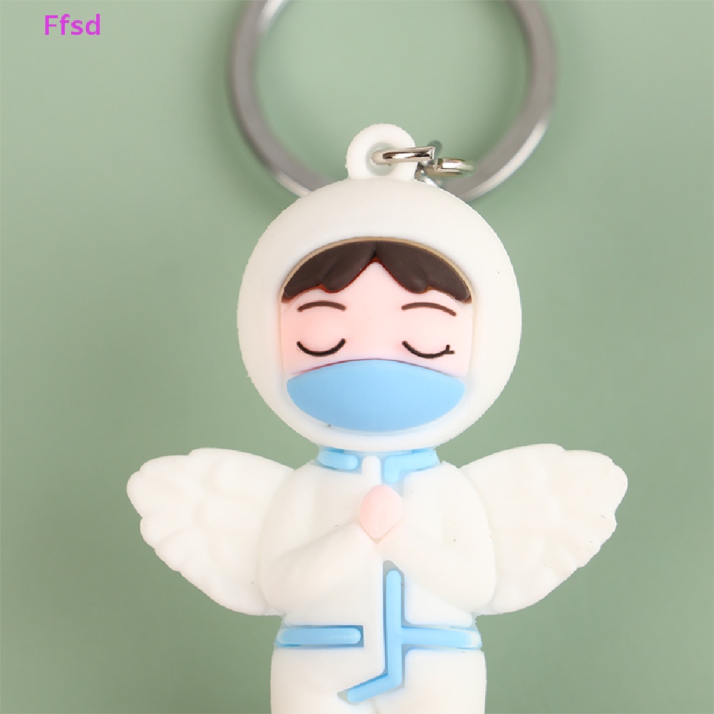 {Ffsd} 1 Móc Khóa Mini Hình Thiên Thần Màu Trắng Dễ Thương Trang Sức / Túi Xách / Móc Khóa Bán Chạy