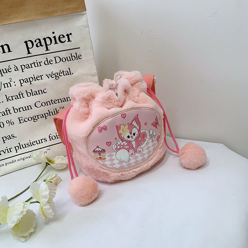 SANRIO Túi Dây Rút Đeo Chéo Vai Cỡ Lớn Họa Tiết Hoạt Hình Doremon Pikachu Dễ Thương Cho Nữ BY2 YB2