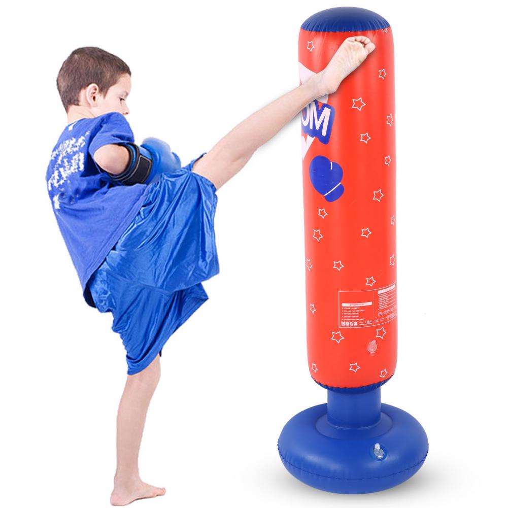 Bao Cát Võ Thuật, Luyện Tập Phản Xạ Cho Trẻ Em, Bộ 12 Cột Luyện Tập Đấm Bốc Bằng Nhựa PVC SL003 Cxmin09