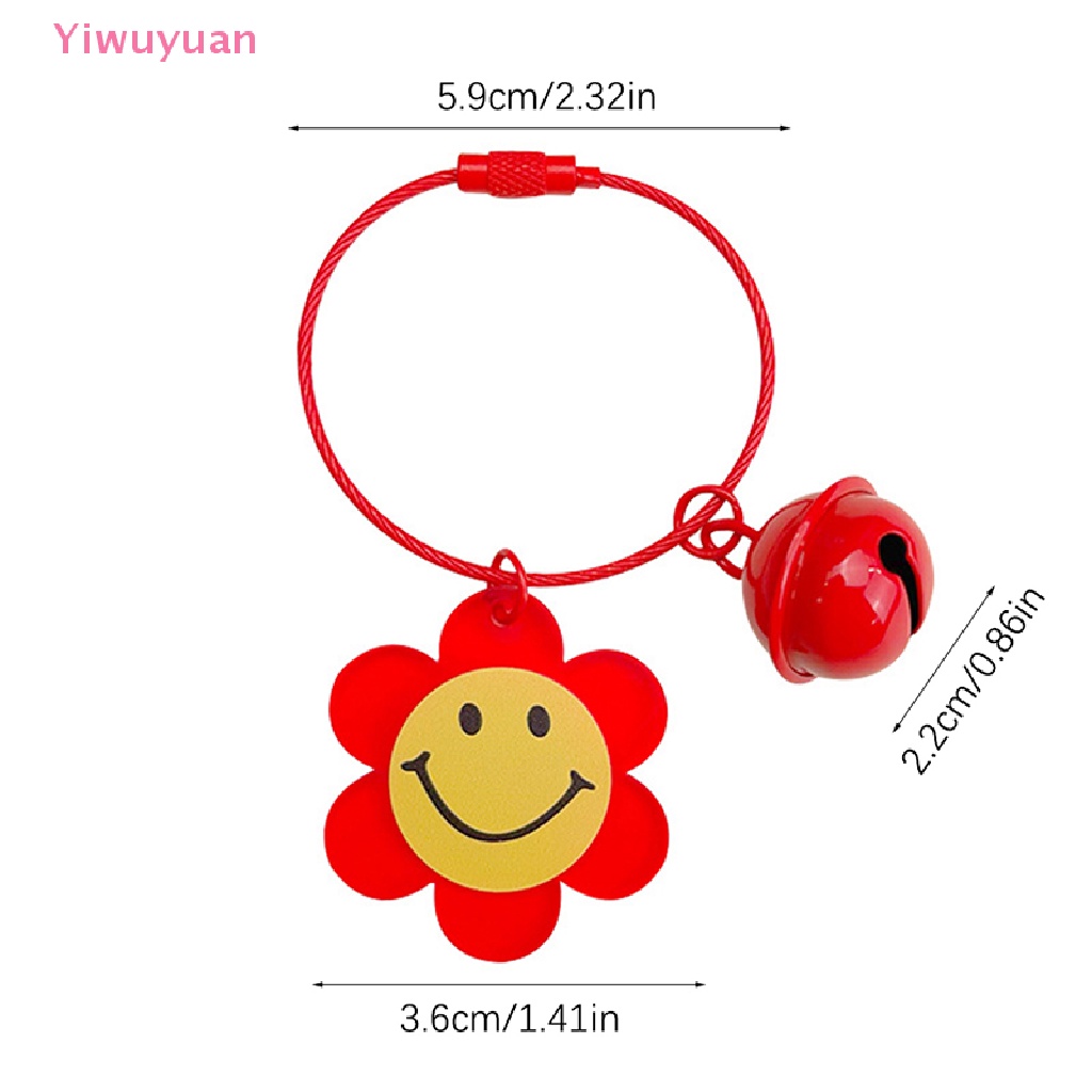 < Yiwuyuan > Móc Khóa Acrylic Trong Suốt Hình Hoa Hướng Dương Dễ Thương Mới