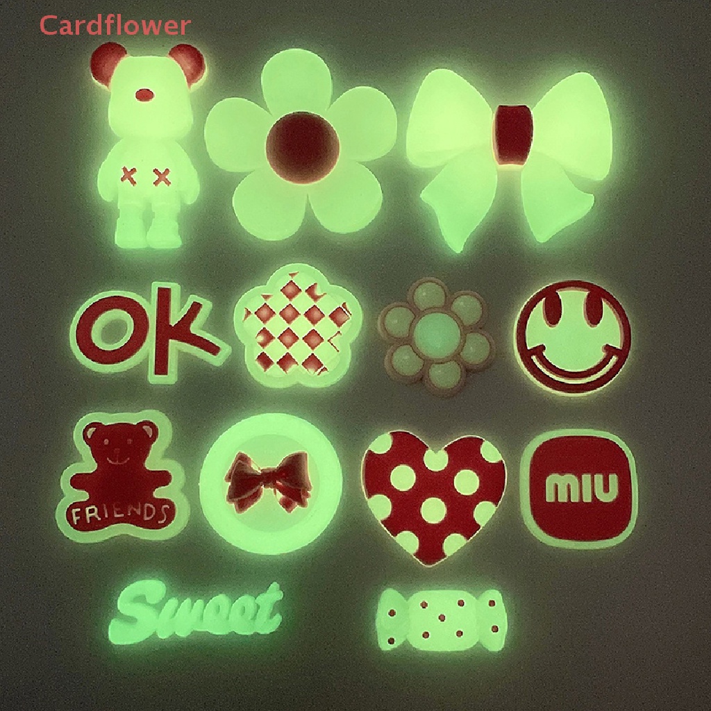 < Cardflower > Keo Dán Trang Trí Bảng Điều Khiển Xe Hơi / Nhà Búp Bê Mini Bằng PVC Phát Sáng Diy Mới