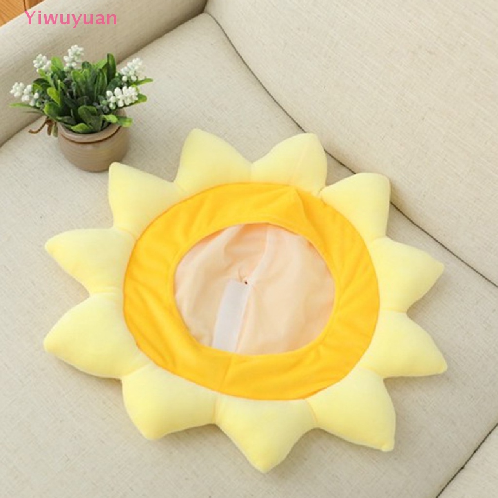 < Yiwuyuan > Mũ Đội Đầu Hình Hoa Hướng Dương Lông Xù Làm Đạo Cụ Chụp Ảnh Đầu Hoạt Hình Mới