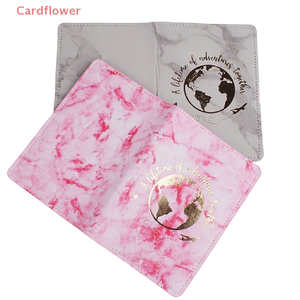 Ví Da Pu Họa Tiết Cẩm Thạch Đựng Hộ Chiếu / Thẻ Tín Dụng / Danh Thiếp Mới Cho Nam Và Nữ