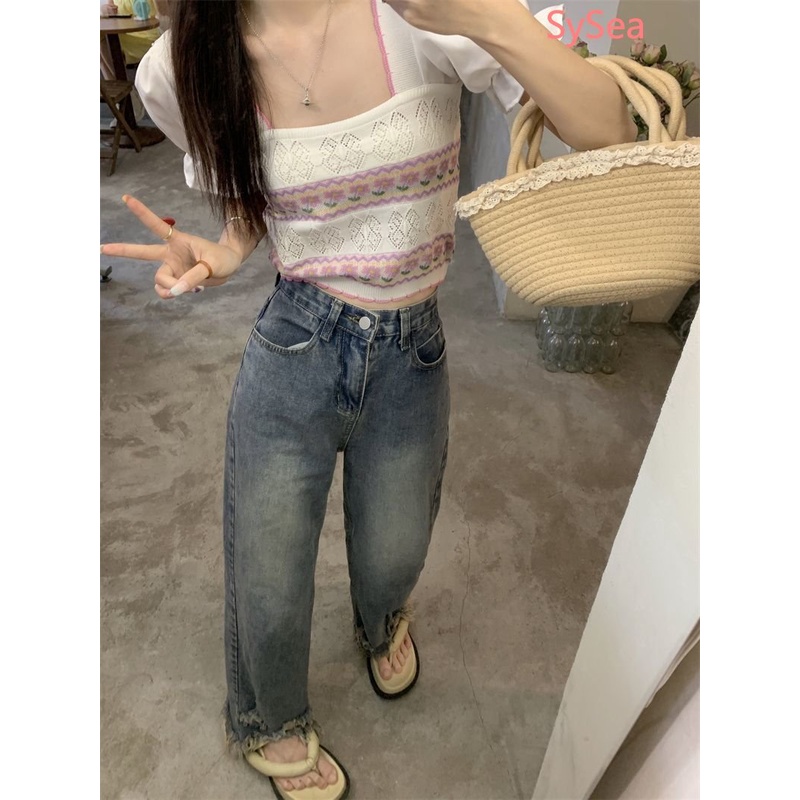 Áo Dệt Kim Tay Phồng Thời Trang Mùa Hè Cho Nữ