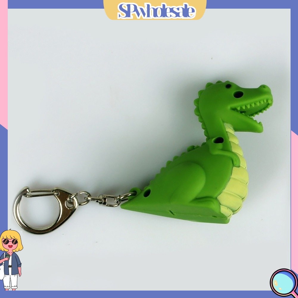 <SPwholesale> Móc Khóa Hình Khủng Long Có Đèn LED Dễ Thương