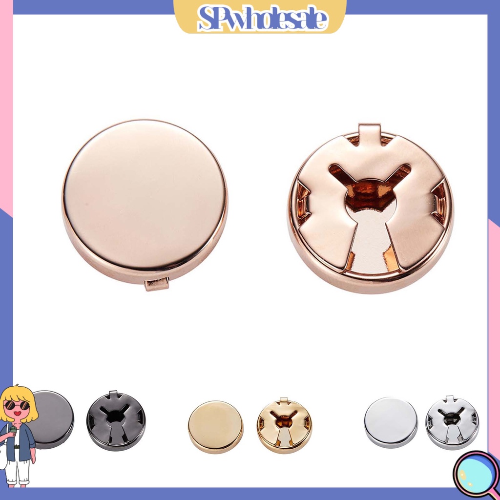 &lt;SPwholesale&gt; 1 Cặp Khuy Măng Sét Tròn Mạ Điện Chống Mòn Cho Áo Sơ Mi Nam