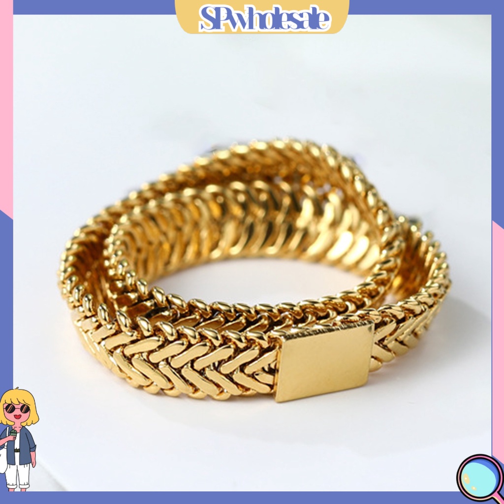 <SPwholesale> Nhẫn Đồng Hai Lớp Xếp Chồng Xương Rắn Đơn Giản