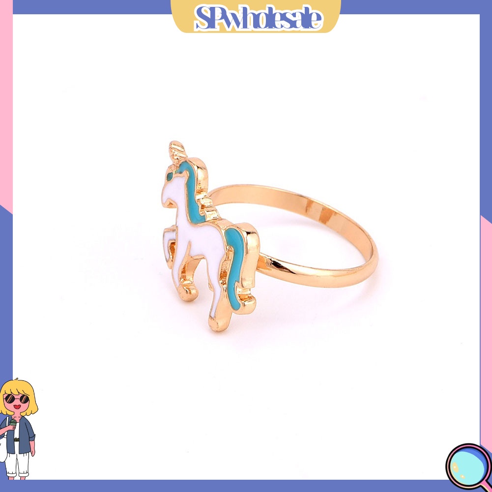 <SPwholesale> Nhẫn Hình Hoạt Hình Cổ Tích Tráng Men Cho Nữ
