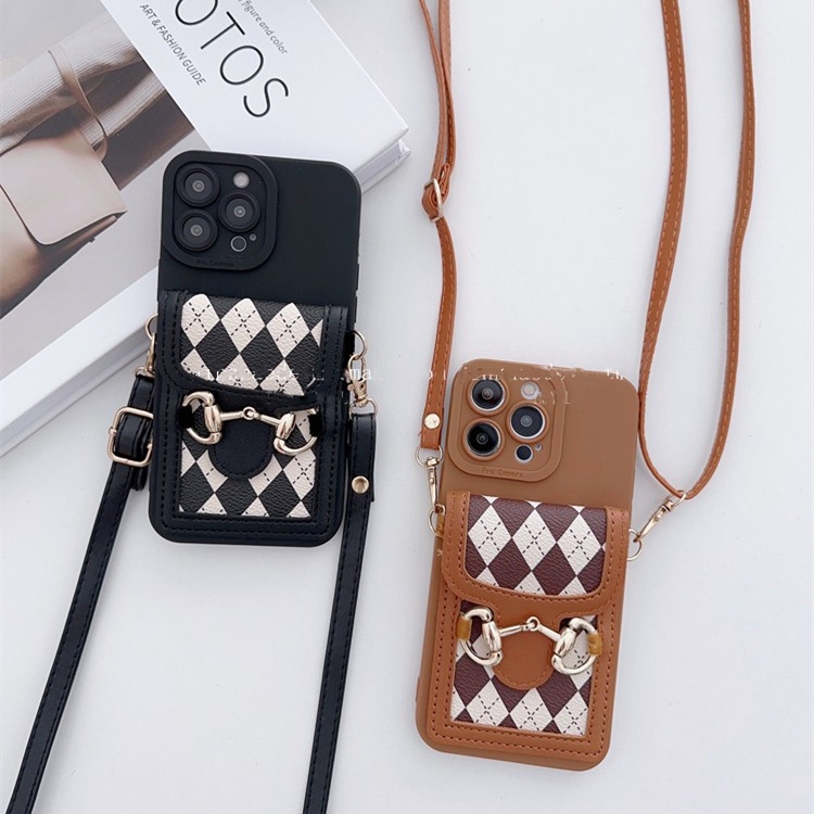 Ốp Điện Thoại Dạng Ví Có Dây Đeo Chéo Cho iPhone 11 11Pro 11 promax 13 Pro Max 14 Pro Max 12 X XR XS Max XR 7 / 8 Plus 6 / 6S