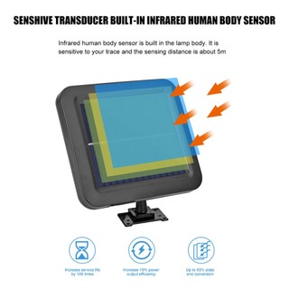 LED Solar Powered Wall Light Outdoor Waterproof PIR Motion Sensor Lighting