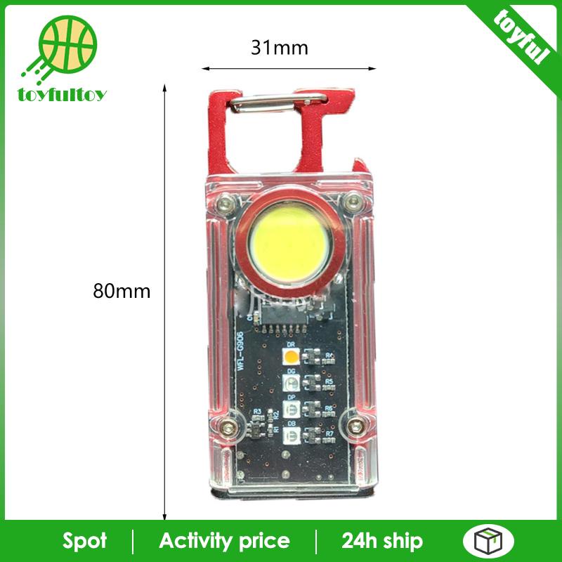 Móc Khóa Đèn Pin LED COB Dành Cho Cắm Trại Leo Núi
