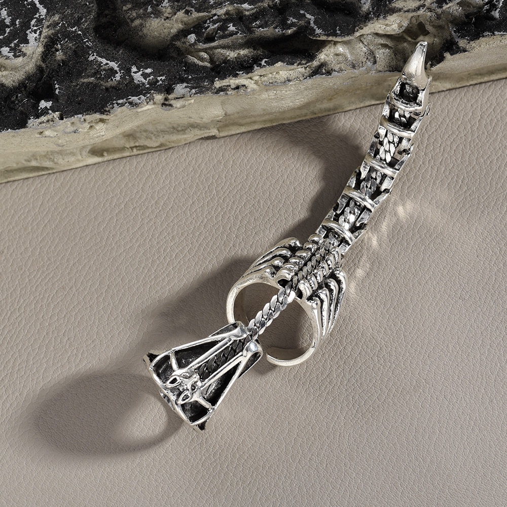 Nhẫn Hở Hình Bọ Cạp Phong Cách Retro Goth Bằng Kim Loại Sáng Tạo