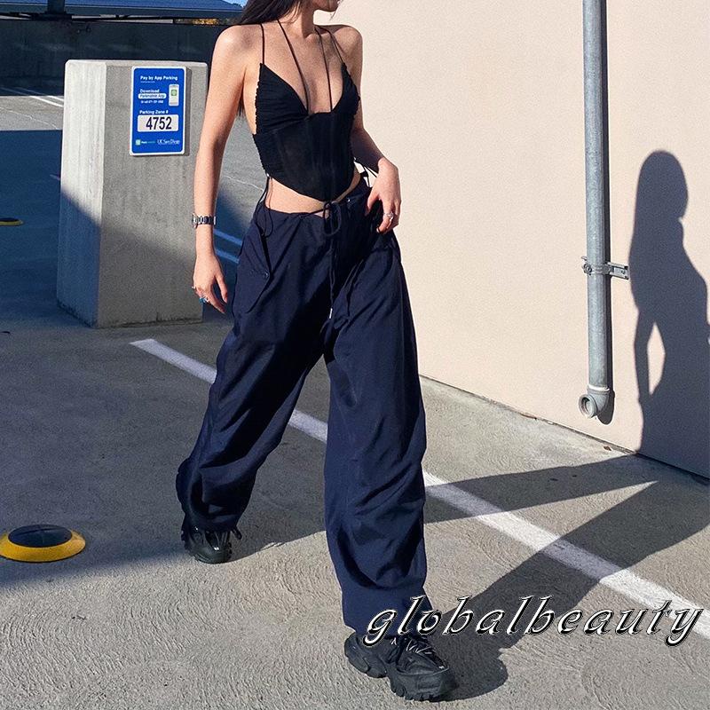 Quần Dài Lưng Thun Dây Rút Màu Sắc Đơn Giản Thời Trang Mùa Hè Cho Nữ