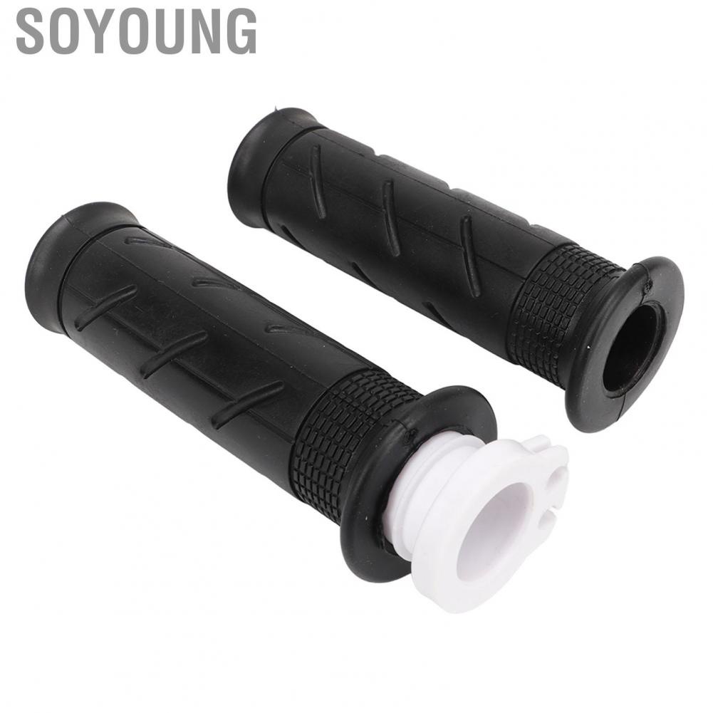 Soyoung Handlebar Grip  Stylish Look Comfortable Holding Shockproof Easy To Install 2PCS Motorcycle Hand Bar Grips for Motorbike