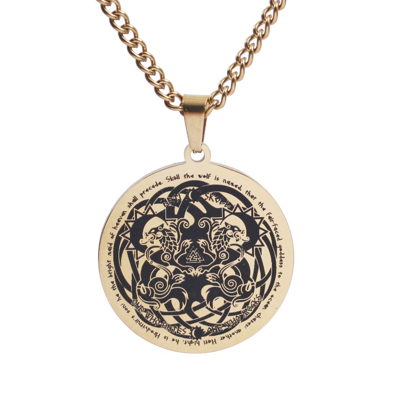 Z Vòng cổ Bằng Thép Titan Không Gỉ Phong Cách Viking Celtic Thời Trang Dành Cho Nam