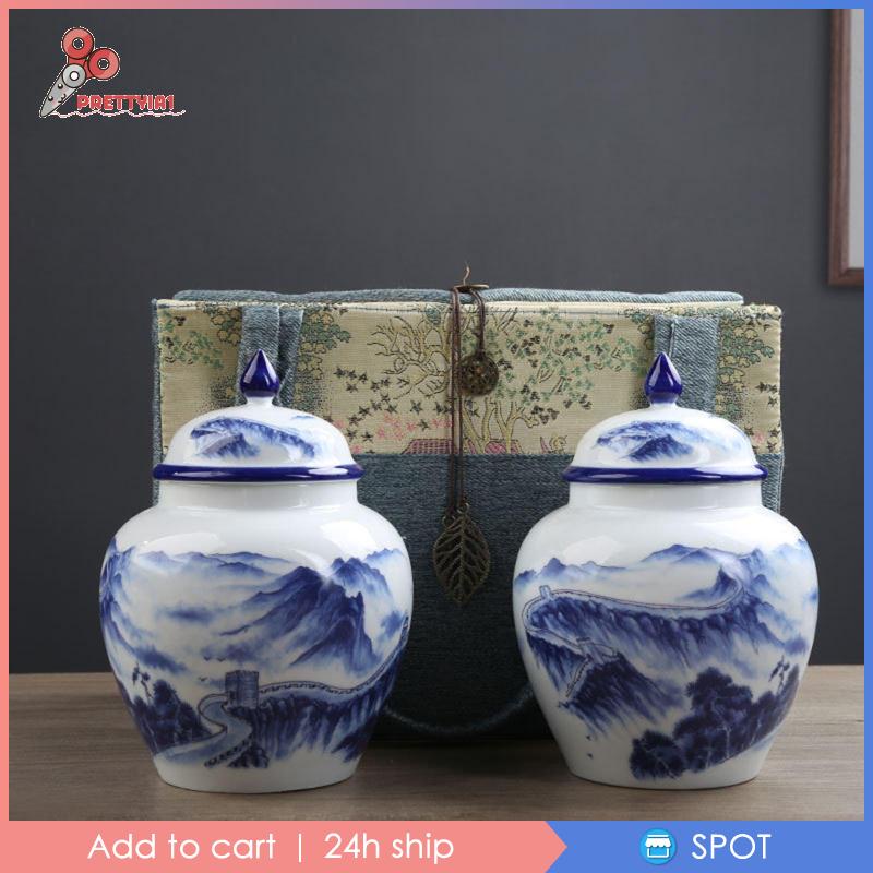 [Prettyia1] Lọ Gốm Đựng Hoa Gừng Phong Cách Trung Hoa Cổ Điển