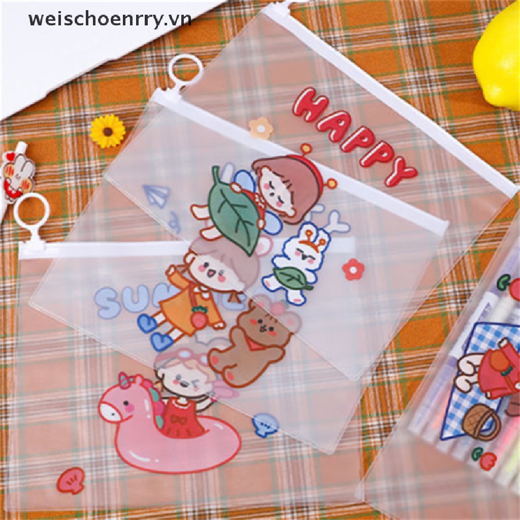 Hộp Đựng Bút Bằng Nilon Trong Suốt Dạng Lưới Đơn Giản Tiện Dụng Cho Học Sinh / Văn Phòng
