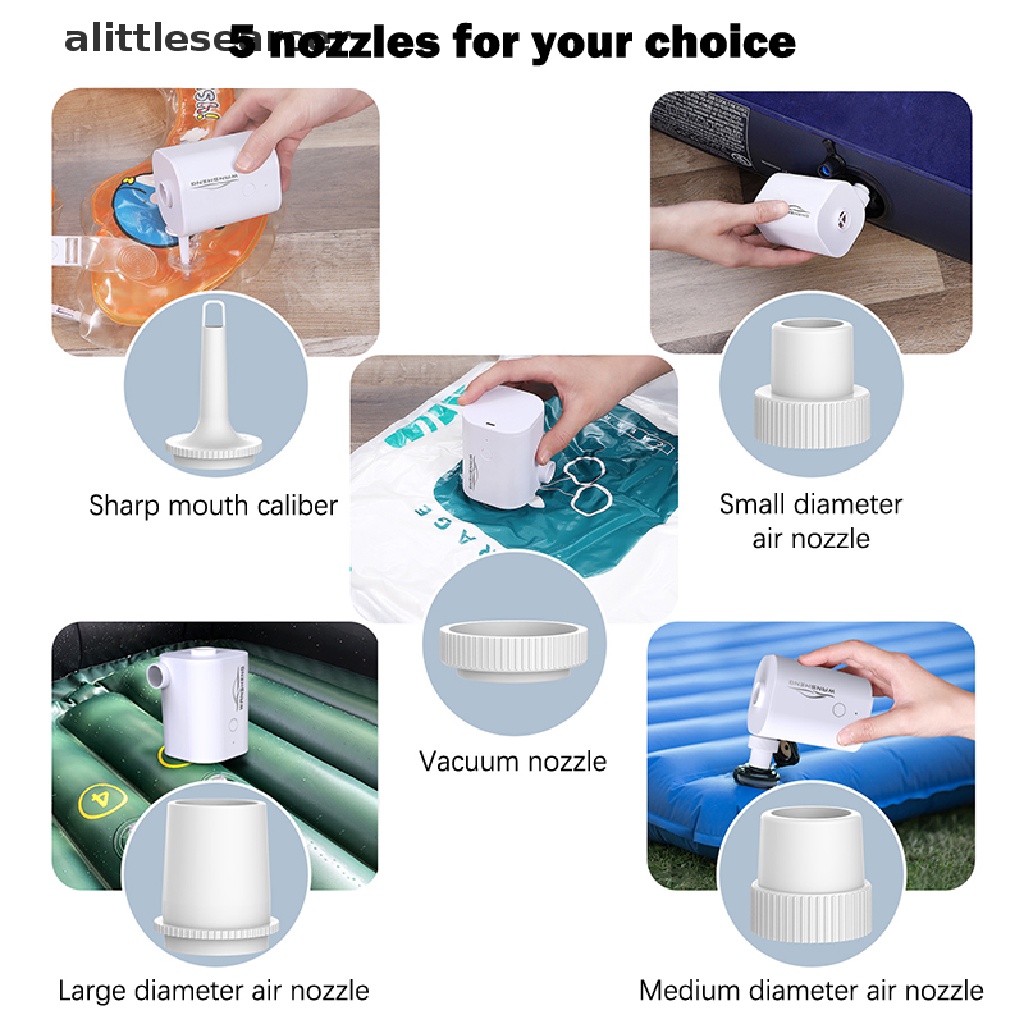 Ống Bơm Hơi Nhỏ Gọn Có Thể Sạc Lại Tiện Dụng Khi Đi Cắm Trại