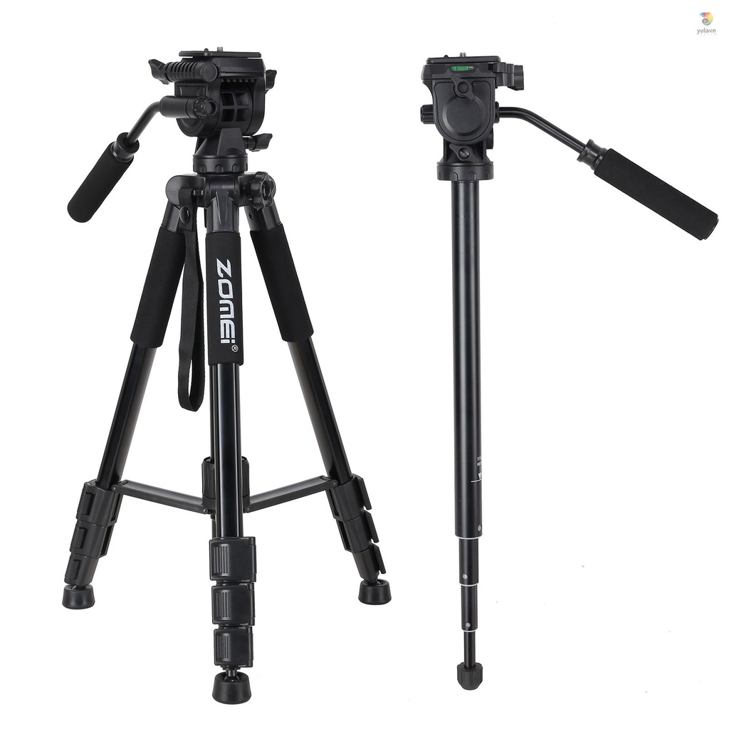 Gậy Ba Chân 4 Phần Mở Rộng ZOMEI Q310 Bằng Hợp Kim Nhôm Chuyên Nghiệp Cho Máy Ảnh DSLR ILDC Mũ Nồi Tải Trọng Lớn Chất Lượng Cao