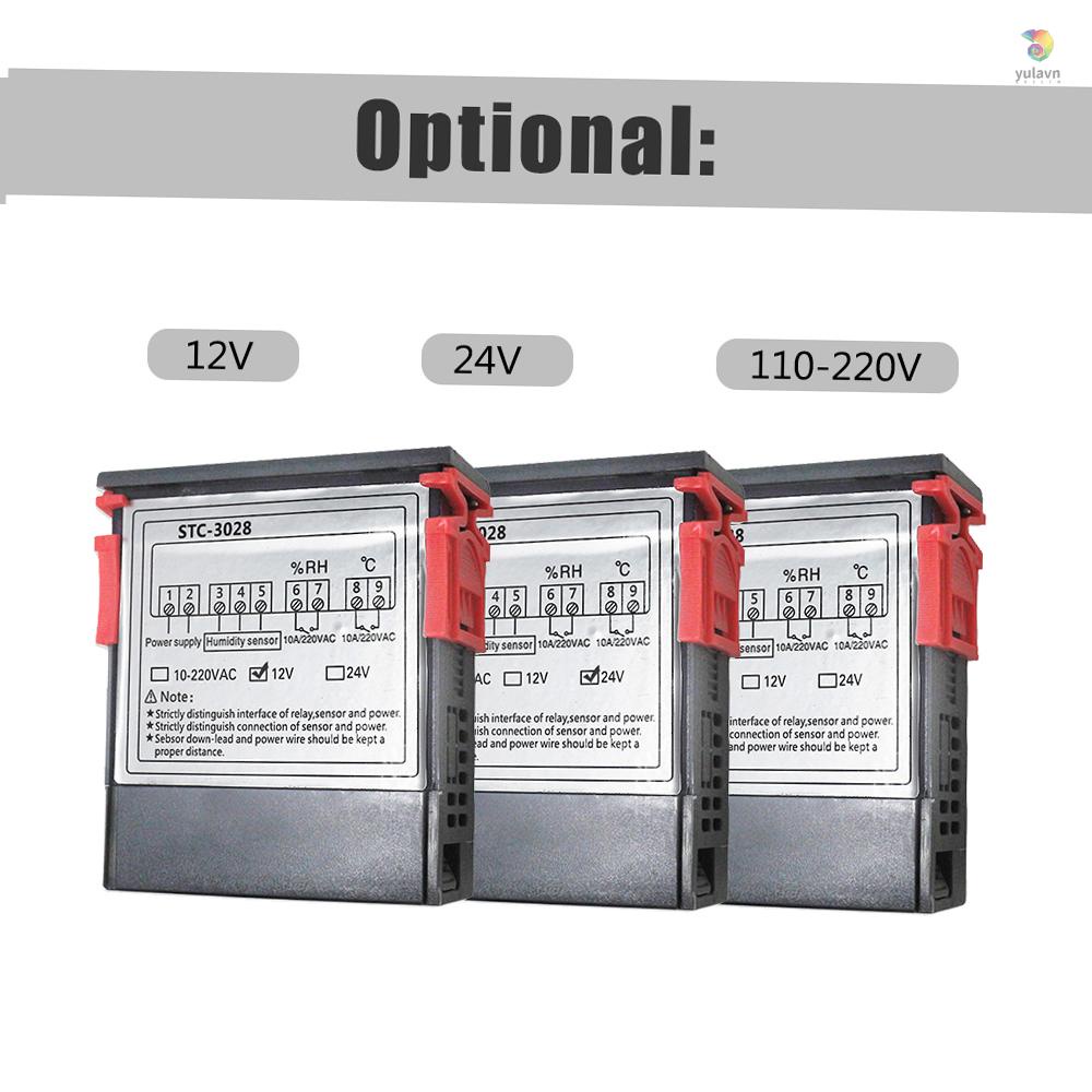 Bộ Điều Chỉnh Nhiệt Độ Và Độ Ẩm Kỹ Thuật Số Với Đầu Ra Cảm Biến Tích Hợp Rơ Le 110-220V