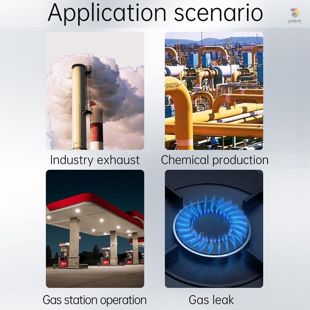 (yala) Thiết Bị Phân Tích Khí Gas Rò Rỉ Tự Nhiên Cầm Tay Kiểm Tra Nhiệt Độ Và Âm Thanh Ánh Sáng