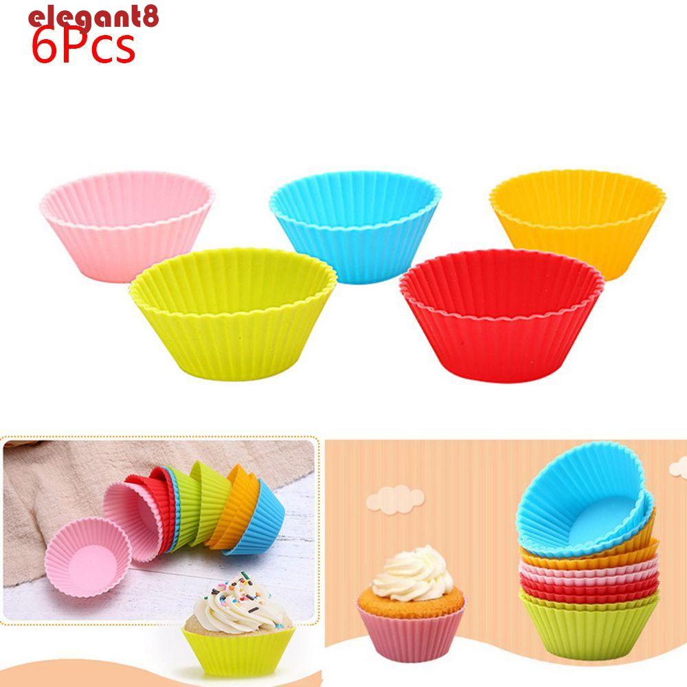 Khuôn Làm Bánh Cupcake Thiết Kế Tinh Tế Có Thể Tái Sử Dụng|Ốp Silicon Làm Bánh Muffin Tiện Lợi