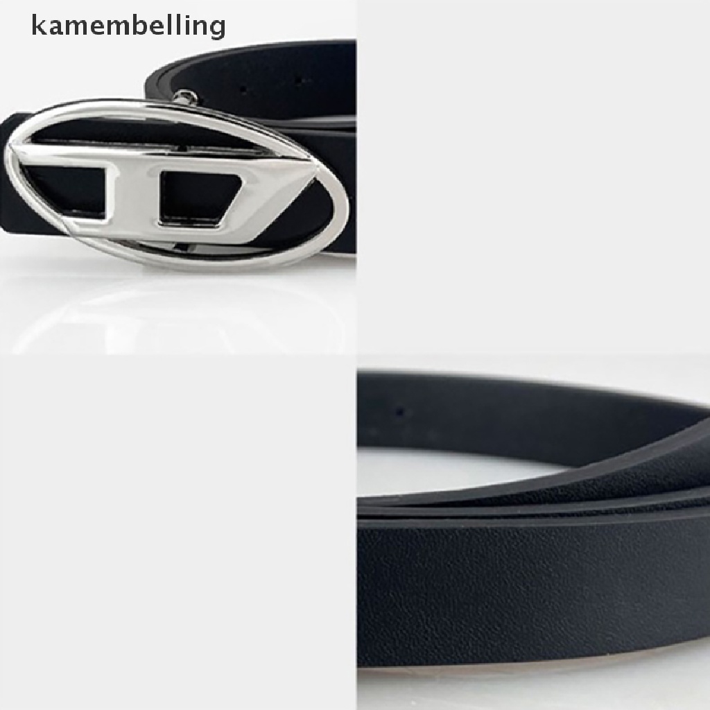 Thắt Lưng Da PU Khóa Kim Loại Hình Oval In Chữ D Thời Trang Cho Nữ