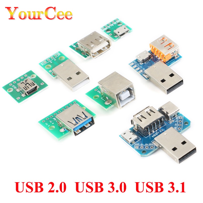 Set 5 Đầu Nối Chuyển Đổi USB 3.0 MINI MICRO USB Sang DIP 2.54mm 5pin Type B