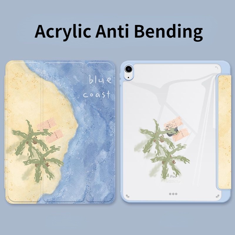 Ốp Máy Tính Bảng Acrylic Chống Rơi Vỡ Có Khe Cắm Bút Cho gen5 / gen6 9.7 gen7 / gen8 / gen9 10.2 Air4 / Air5 10.9 pro11 2018 / 2020