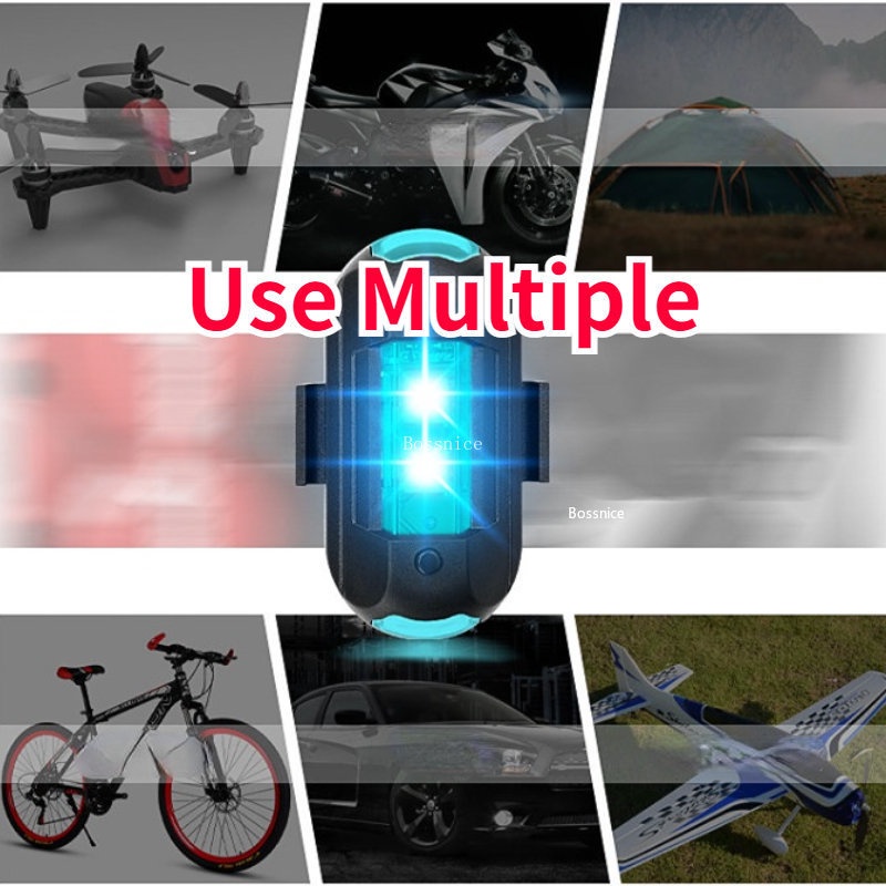 Máy Bay Điều Khiển Đèn LED Tín Hiệu Mini 7 Màu Kèm Điều Khiển Từ Xa Cho Xe Hơi / Xe Máy