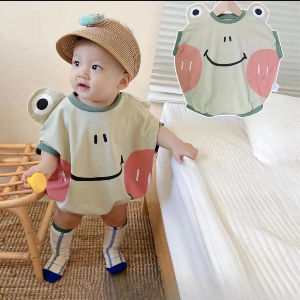 Bộ Áo Liền Quần Tam Giác Dáng Rộng Kiểu Hàn Quốc Dễ Thương Cho Bé