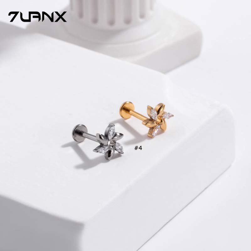 1 Khuyên Xỏ Tai G23 Bằng Thép Titan 16Gauge Không Gây Dị Ứng