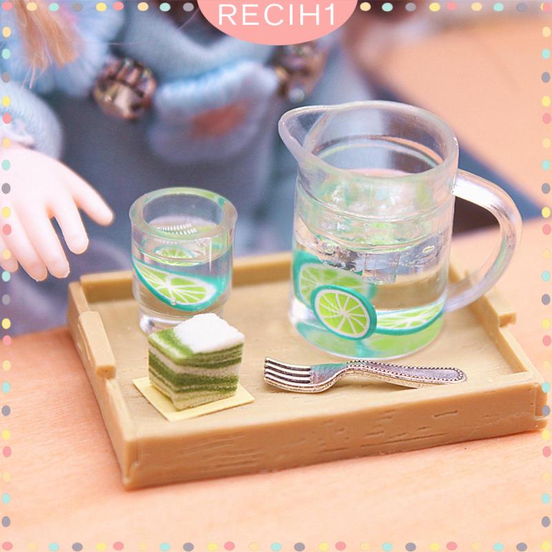 Set 5 Món Đồ Chơi Thức Ăn / Nước Uống Trang Trí Nhà Búp Bê Tỉ Lệ 1 / 12