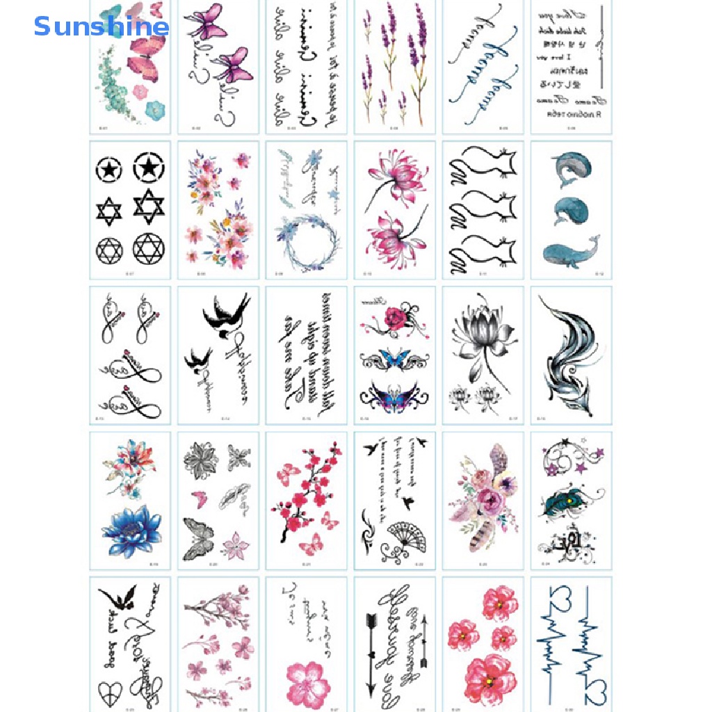 Set 30 Tấm Hình Xăm Dán Tạm Thời Chống Nước Độc Đáo